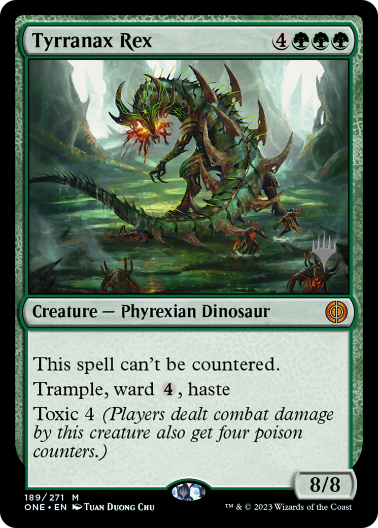 Tyrranax Rex (Promo Pack) [Phyrexia: All Will Be One Promos] | Webway Games