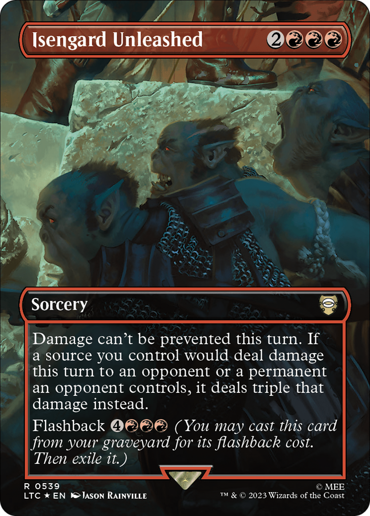 Isengard Unleashed (Borderless) (Surge Foil) [The Lord of the Rings: Tales of Middle-Earth Commander] | Webway Games