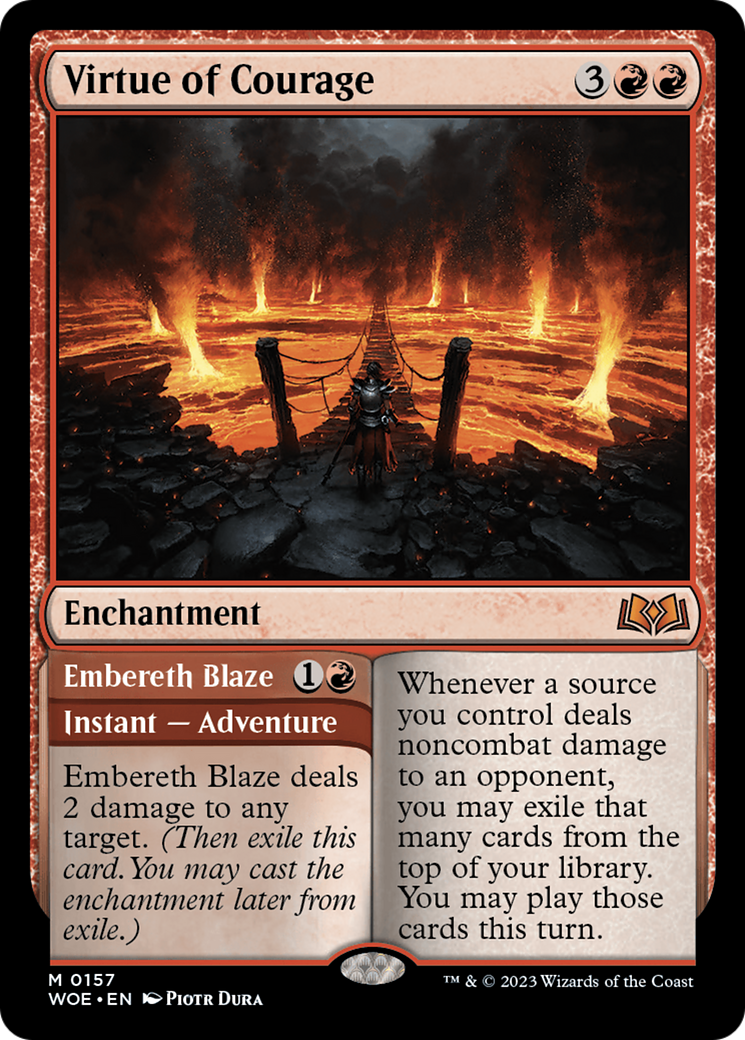 Virtue of Courage // Embereth Blaze [Wilds of Eldraine] | Webway Games