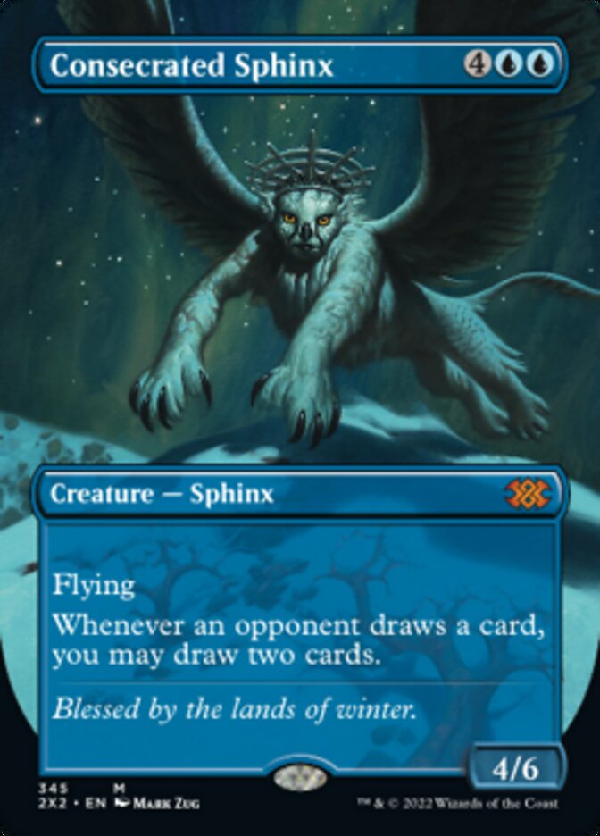 Consecrated Sphinx (Borderless Alternate Art) [Double Masters 2022] | Webway Games