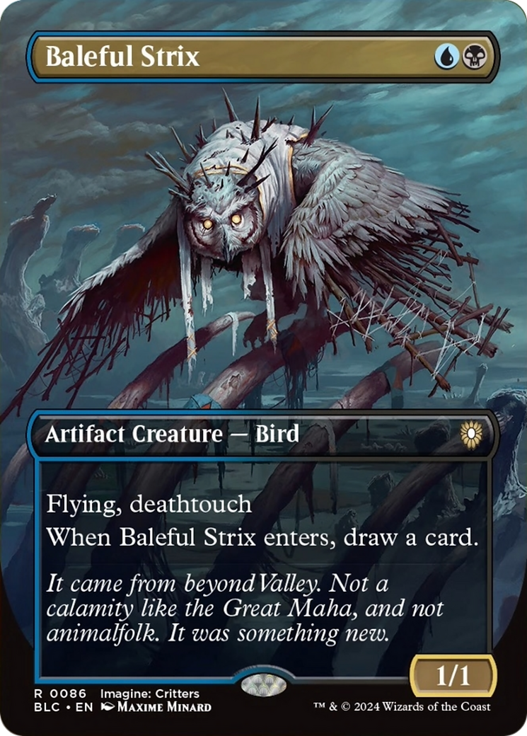 Baleful Strix (Borderless) [Bloomburrow Commander] | Webway Games