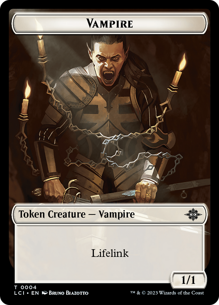 Vampire (0004) // Vampire Demon Double-Sided Token [The Lost Caverns of Ixalan Commander Tokens] | Webway Games