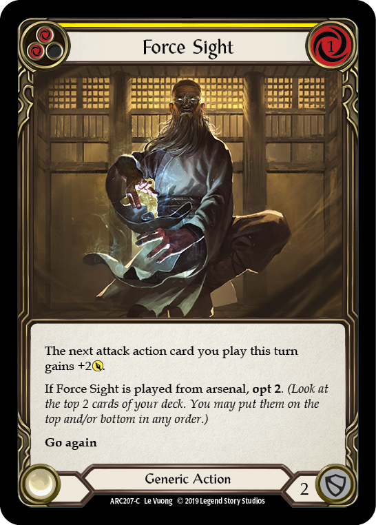 Force Sight (Yellow) [ARC207-C] (Arcane Rising)  1st Edition Normal | Webway Games