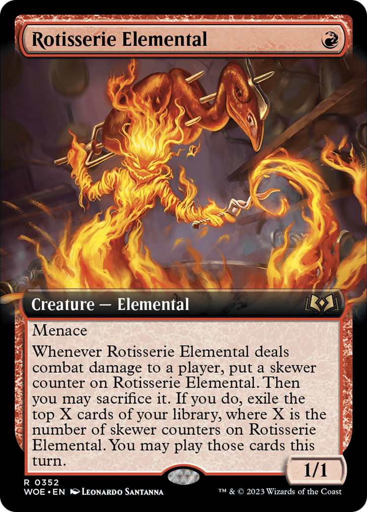 Rotisserie Elemental (Extended Art) [Wilds of Eldraine] | Webway Games