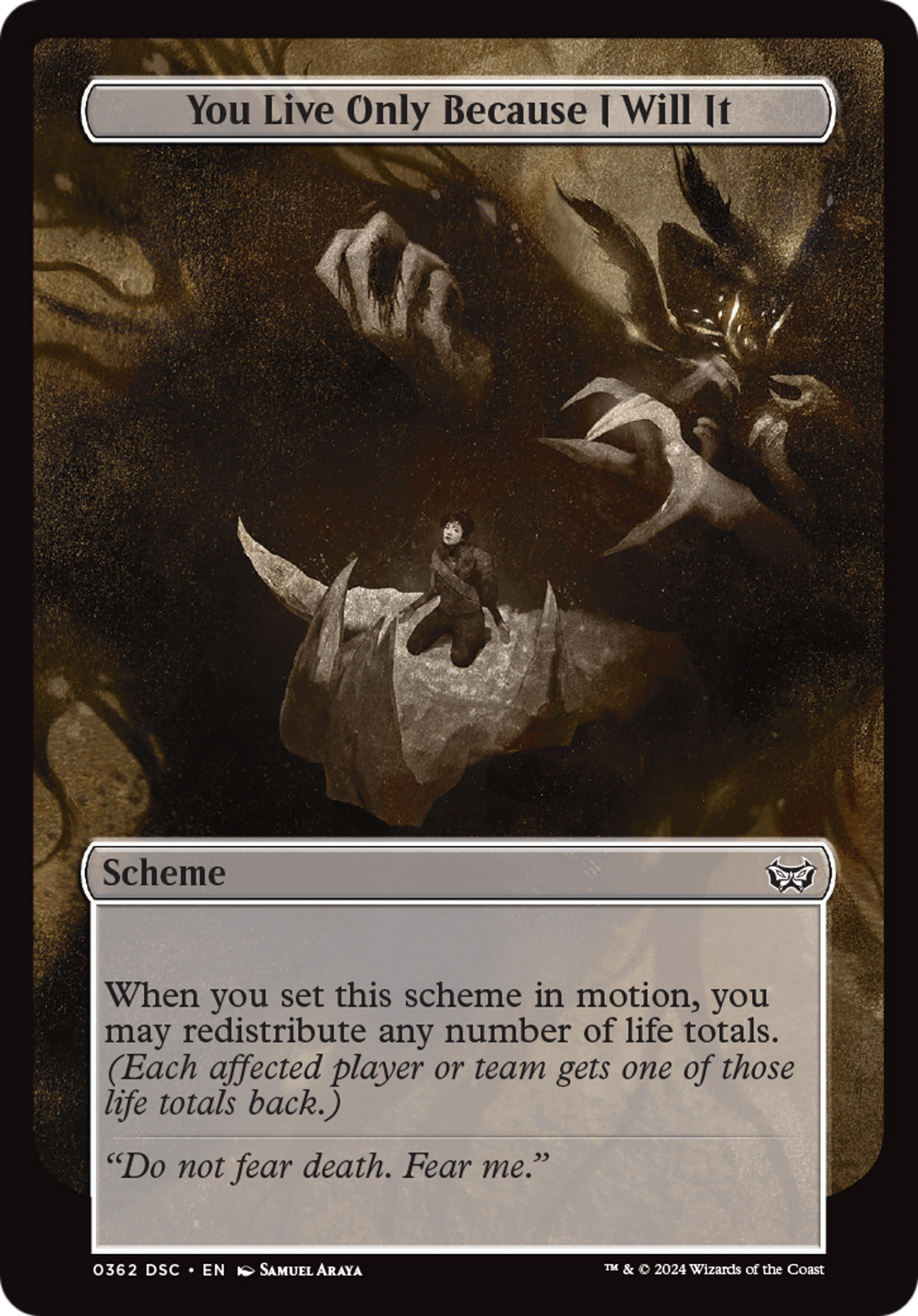 You Live Only Because I Will It (Full Art) [Duskmourn: Archenemy] | Webway Games