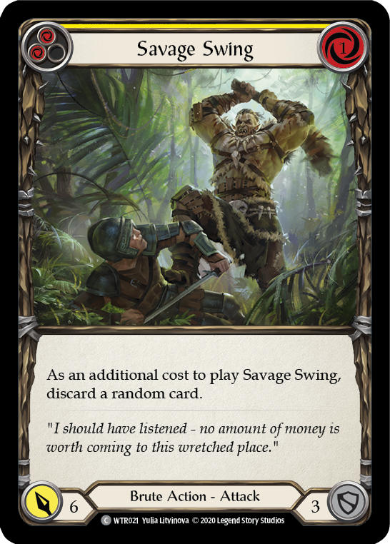 Savage Swing (Yellow) [U-WTR021] (Welcome to Rathe Unlimited)  Unlimited Normal | Webway Games