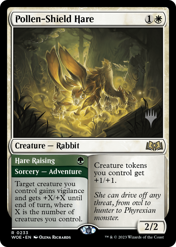 Pollen-Shield Hare // Hare Raising (Promo Pack) [Wilds of Eldraine Promos] | Webway Games