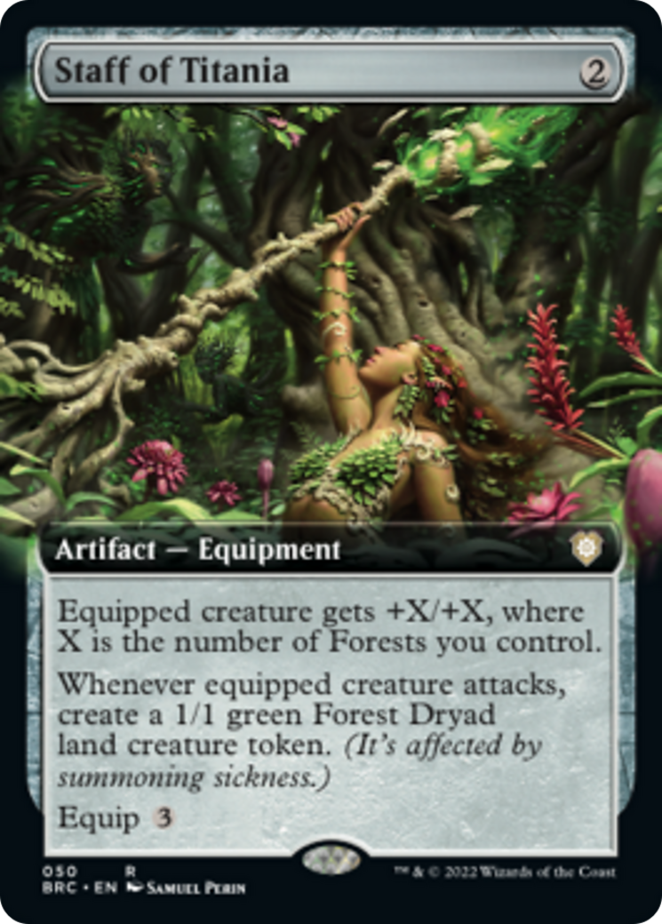 Staff of Titania (Extended Art) [The Brothers' War Commander] | Webway Games