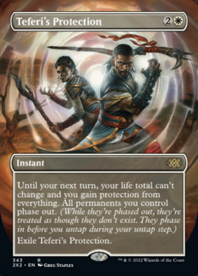 Teferi's Protection (Borderless Alternate Art) [Double Masters 2022] | Webway Games