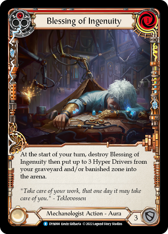 Blessing of Ingenuity (Red) [DYN098] (Dynasty)  Rainbow Foil | Webway Games