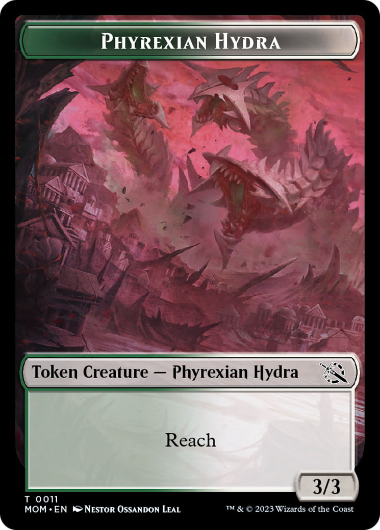 Monk // Phyrexian Hydra (11) Double-Sided Token [March of the Machine Tokens] | Webway Games