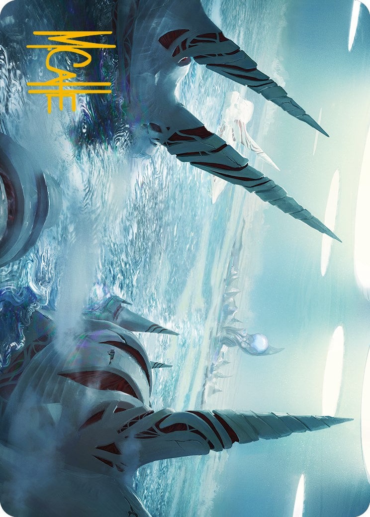 Seachrome Coast Art Card (Gold-Stamped Signature) [Phyrexia: All Will Be One Art Series] | Webway Games