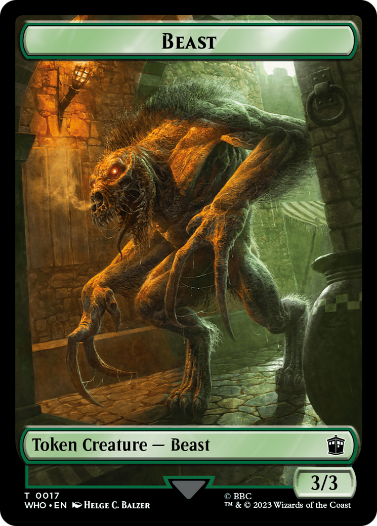 Copy // Beast Double-Sided Token [Doctor Who Tokens] | Webway Games