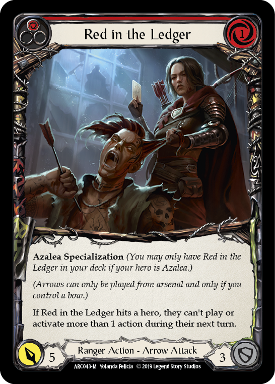 Red in the Ledger [ARC043-M] (Arcane Rising)  1st Edition Normal | Webway Games