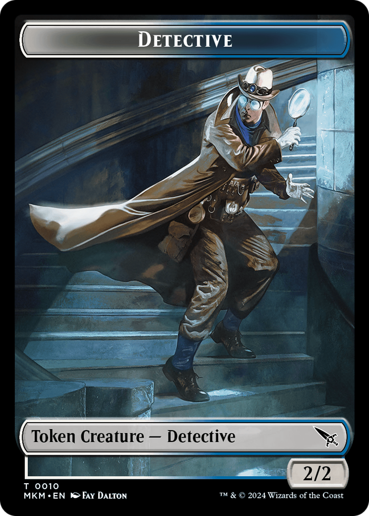 Detective // Voja Fenstalker Double-Sided Token [Murders at Karlov Manor Tokens] | Webway Games