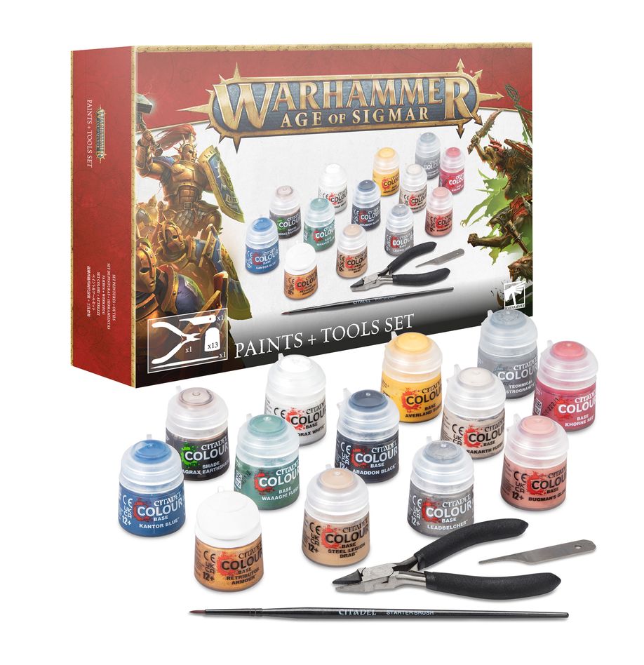 Warhammer Age of Sigmar: Paints + Tools Set | Webway Games