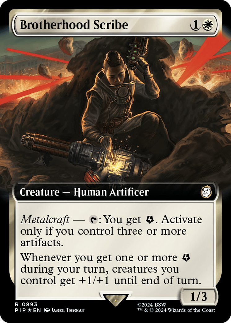 Brotherhood Scribe (Extended Art) (Surge Foil) [Fallout] | Webway Games