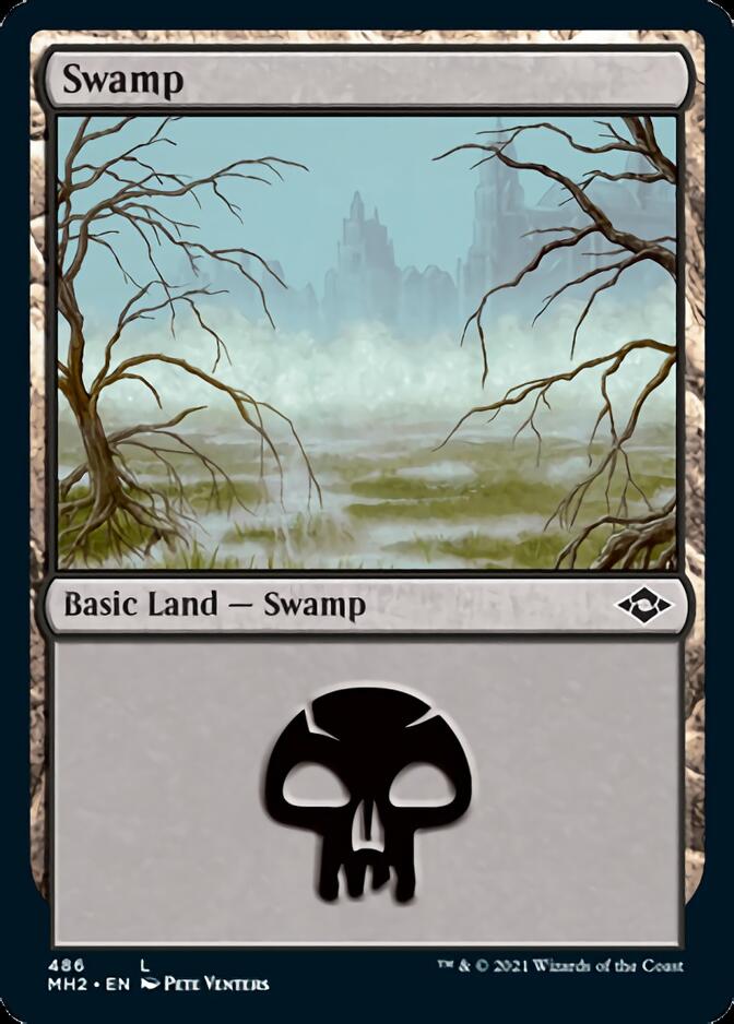 Swamp (486) (Foil Etched) [Modern Horizons 2] | Webway Games