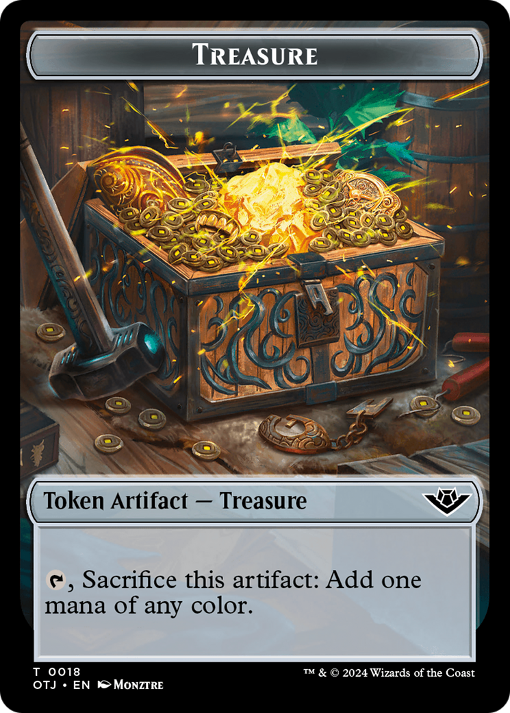 Treasure // Varmint Double-Sided Token [Outlaws of Thunder Junction Tokens] | Webway Games