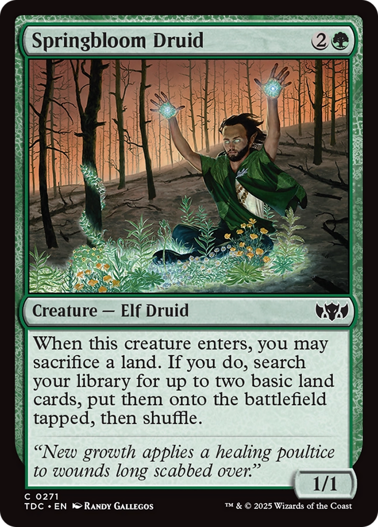 Springbloom Druid [Tarkir: Dragonstorm Commander] | Webway Games