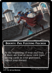 Bounty: Paq, Fleeting Filcher // Bounty Rules Double-Sided Token [Outlaws of Thunder Junction Commander Tokens] | Webway Games
