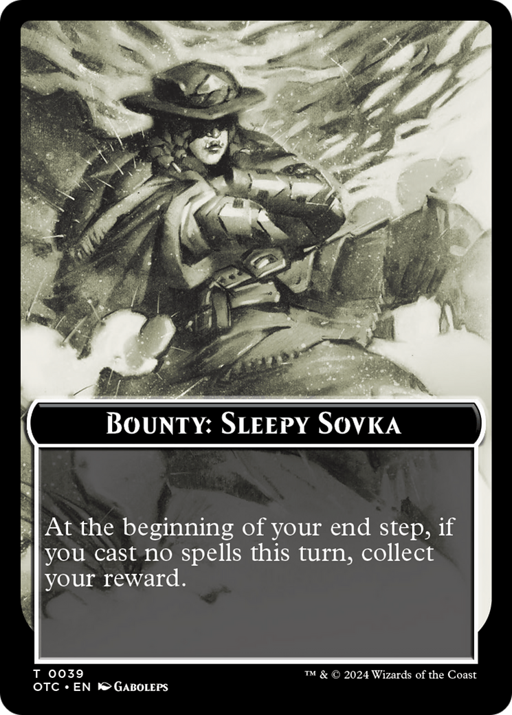Bounty: Sleepy Sovka // Bounty Rules Double-Sided Token [Outlaws of Thunder Junction Commander Tokens] | Webway Games