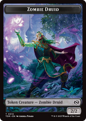 Salamander Warrior // Zombie Druid Double-Sided Token [Tarkir: Dragonstorm Commander Tokens] | Webway Games
