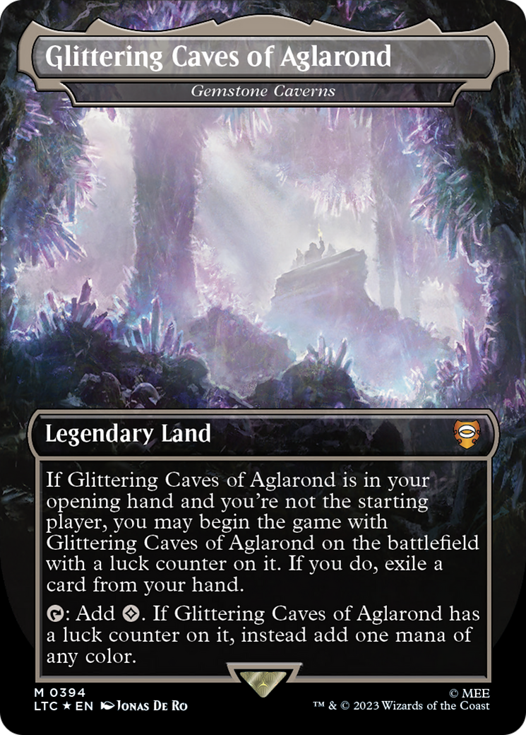 Glittering Caves of Aglarond - Gemstone Caverns (Surge Foil Realms and Relics) [The Lord of the Rings: Tales of Middle-Earth Commander] | Webway Games