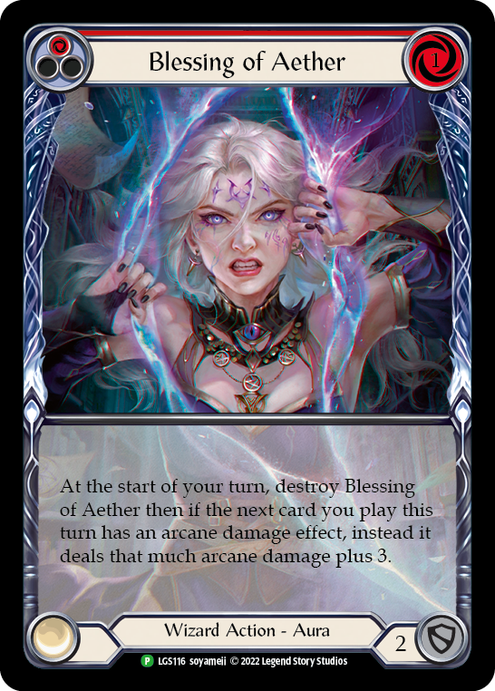 Blessing of Aether (Red) [LGS116] (Promo)  Rainbow Foil | Webway Games