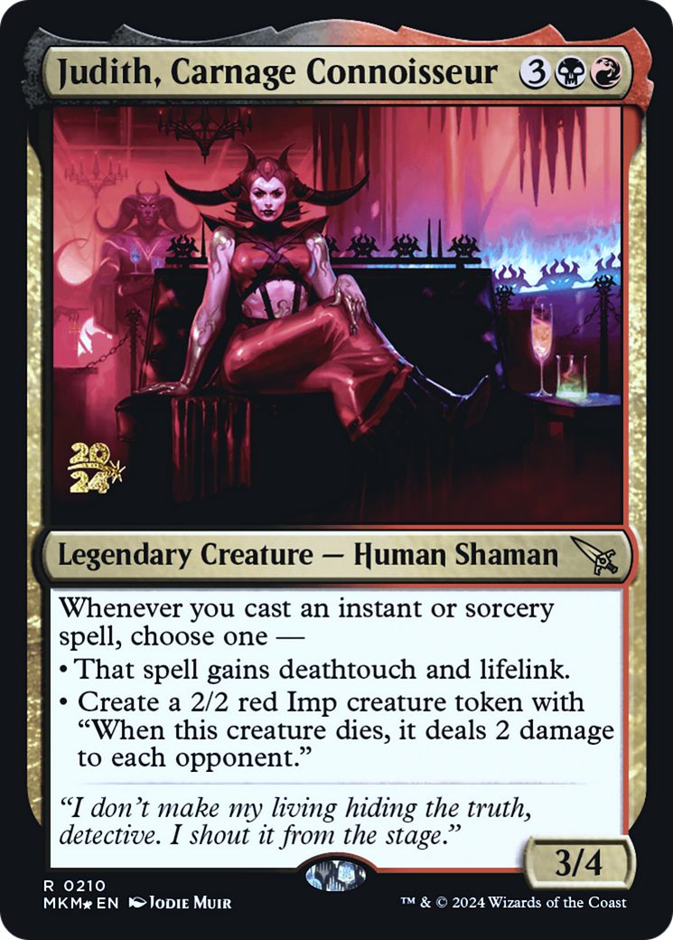 Judith, Carnage Connoisseur [Murders at Karlov Manor Prerelease Promos] | Webway Games