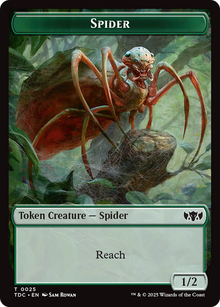 Wall // Spider Double-Sided Token [Tarkir: Dragonstorm Commander Tokens] | Webway Games