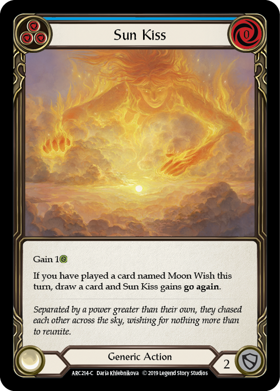 Sun Kiss (Blue) [ARC214-C] (Arcane Rising)  1st Edition Normal | Webway Games
