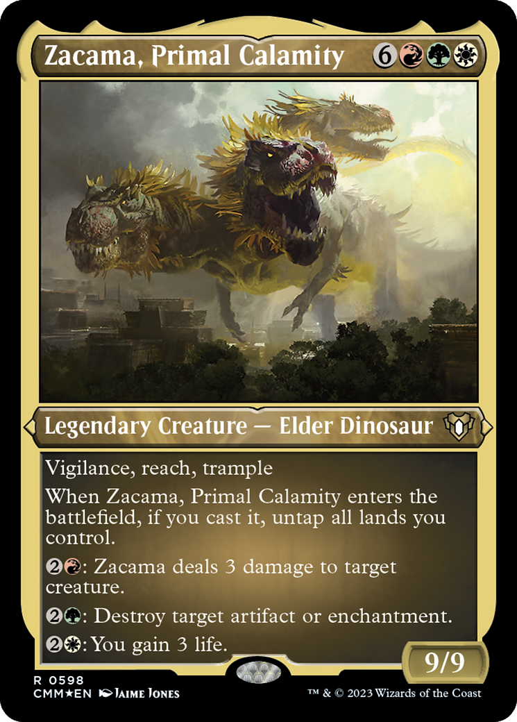 Zacama, Primal Calamity (Foil Etched) [Commander Masters] | Webway Games