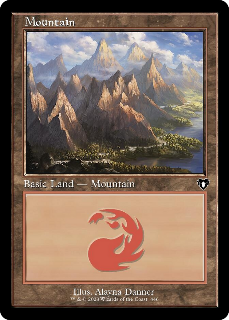 Mountain (446) (Retro) [Commander Masters] | Webway Games