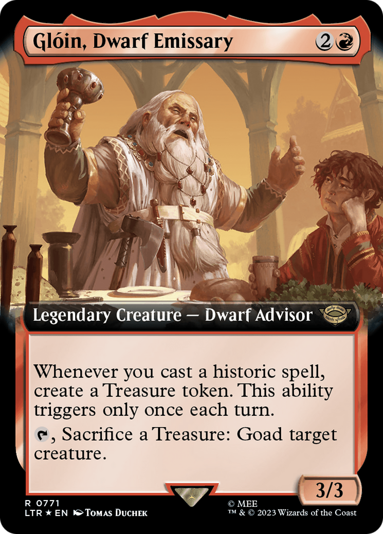 Gloin, Dwarf Emissary (Extended Art) (Surge Foil) [The Lord of the Rings: Tales of Middle-Earth] | Webway Games