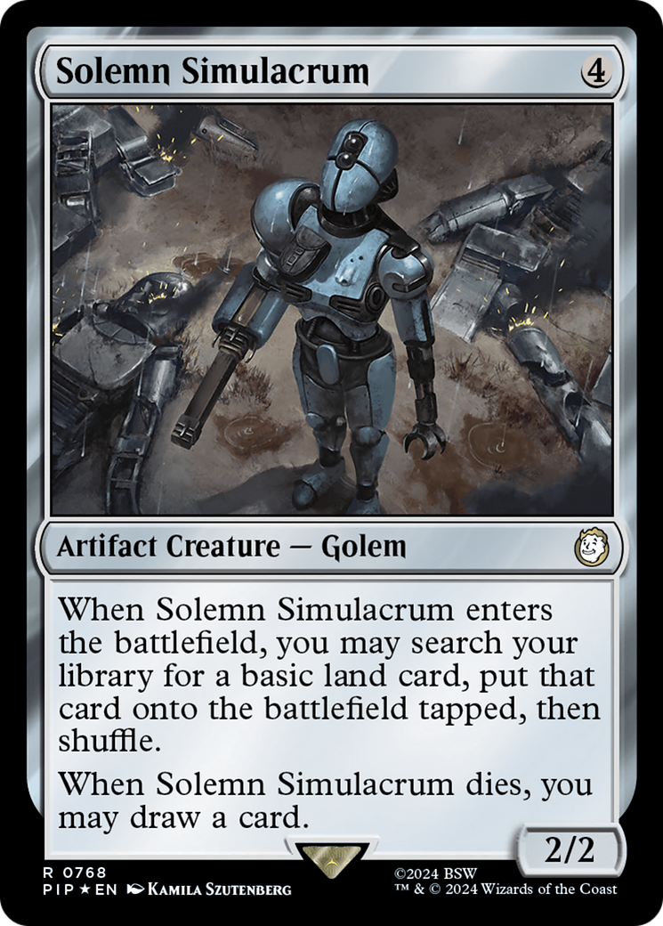 Solemn Simulacrum (Surge Foil) [Fallout] | Webway Games