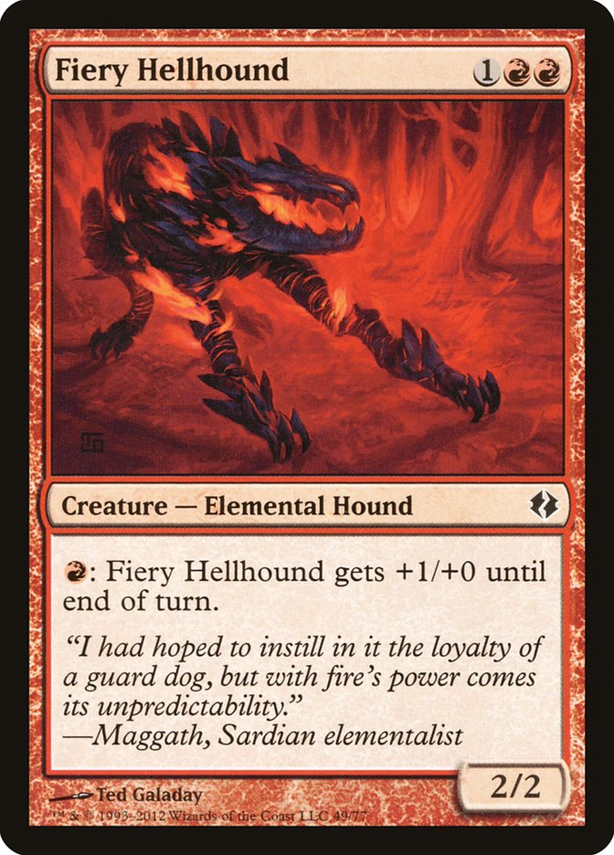 Fiery Hellhound [Duel Decks: Venser vs. Koth] | Webway Games