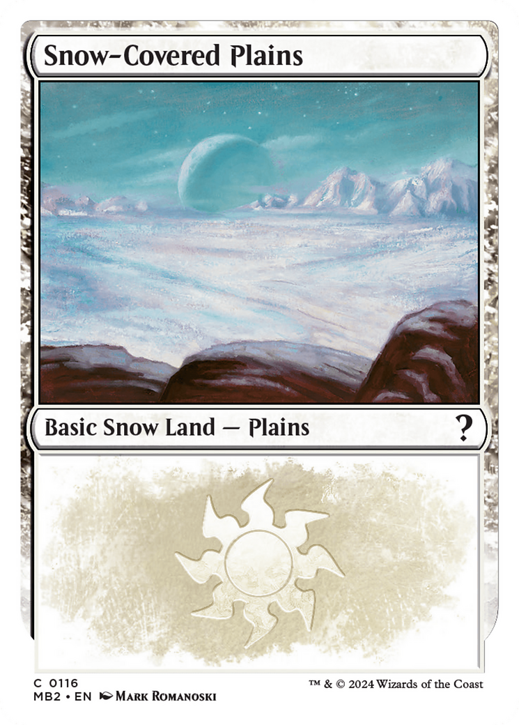 Snow-Covered Plains (White Border) [Mystery Booster 2] | Webway Games