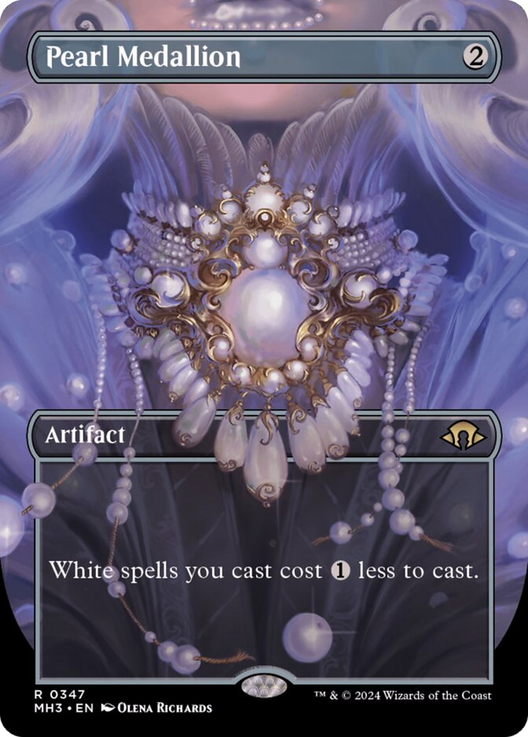 Pearl Medallion (Borderless) [Modern Horizons 3] | Webway Games