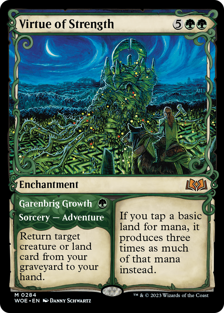 Virtue of Strength // Garenbrig Growth (Showcase) [Wilds of Eldraine] | Webway Games