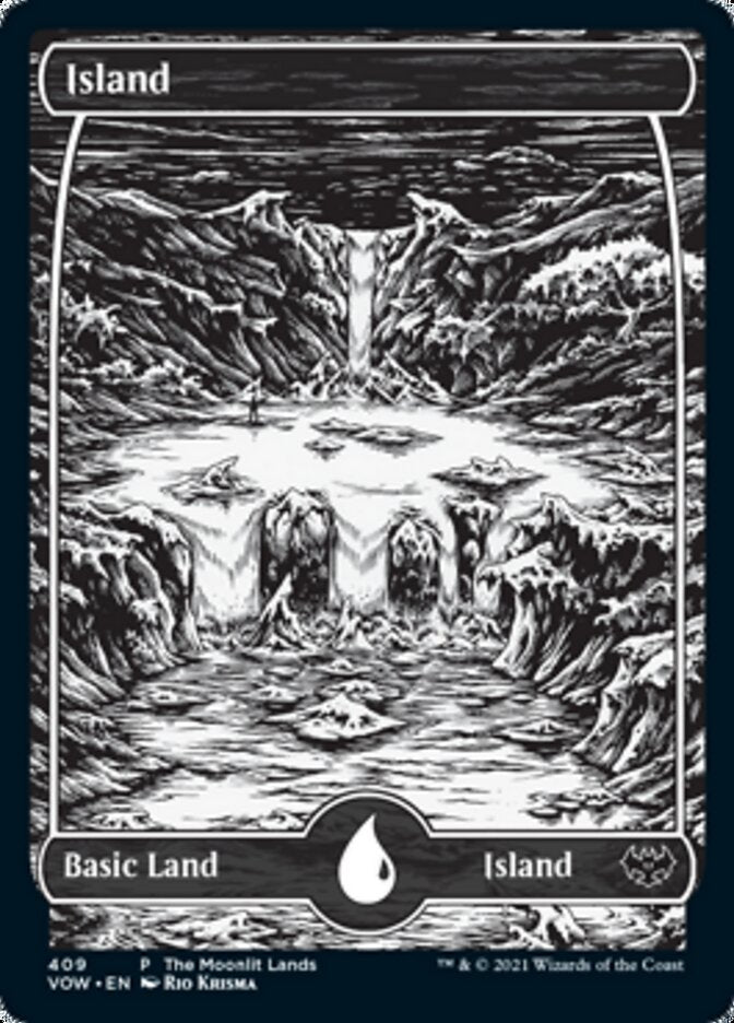 Island (The Moonlit Lands) (Foil Etched) [Innistrad: Crimson Vow Promos] | Webway Games