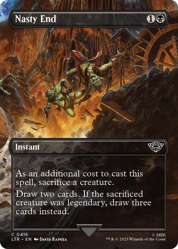 Nasty End (Borderless Alternate Art) [The Lord of the Rings: Tales of Middle-Earth] | Webway Games