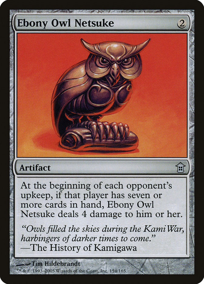 Ebony Owl Netsuke [Saviors of Kamigawa] | Webway Games