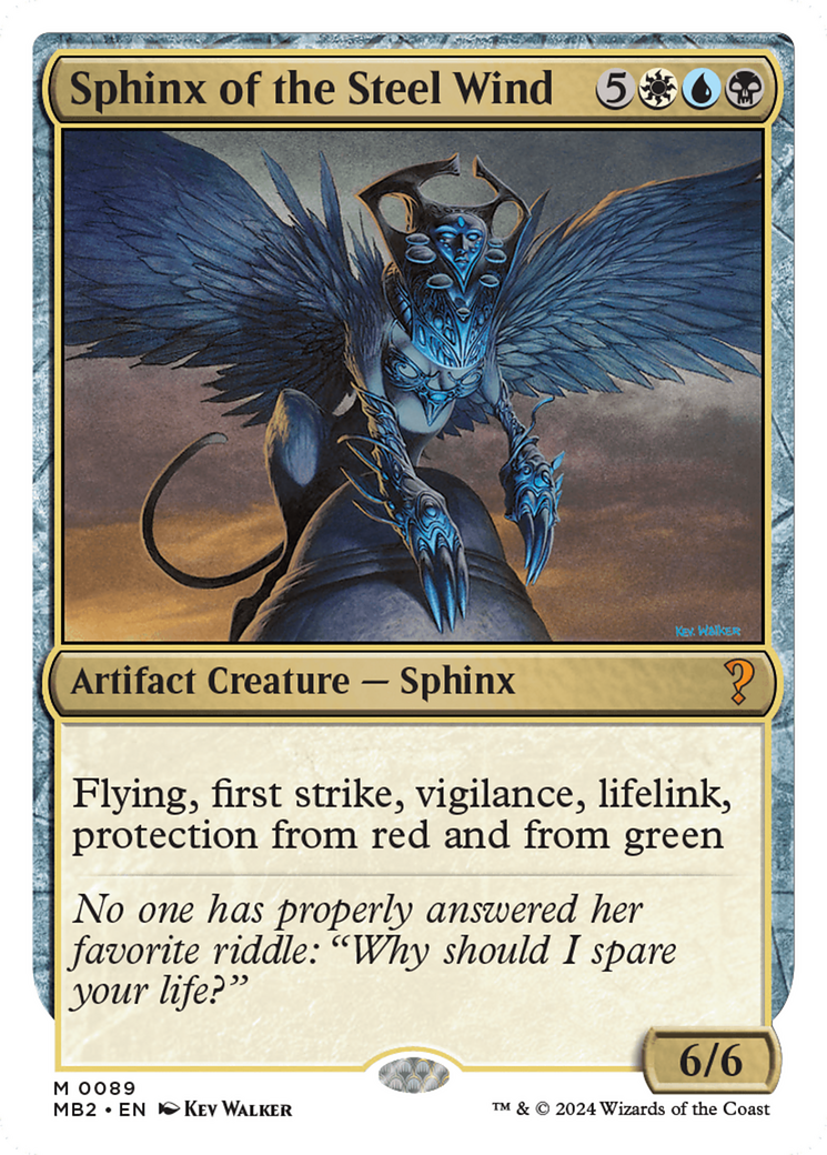 Sphinx of the Steel Wind (White Border) [Mystery Booster 2] | Webway Games