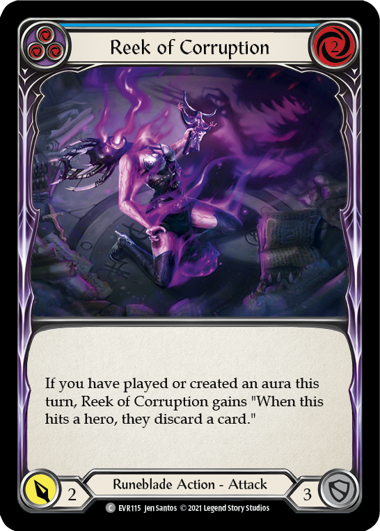 Reek of Corruption (Blue) [EVR115] (Everfest)  1st Edition Rainbow Foil | Webway Games