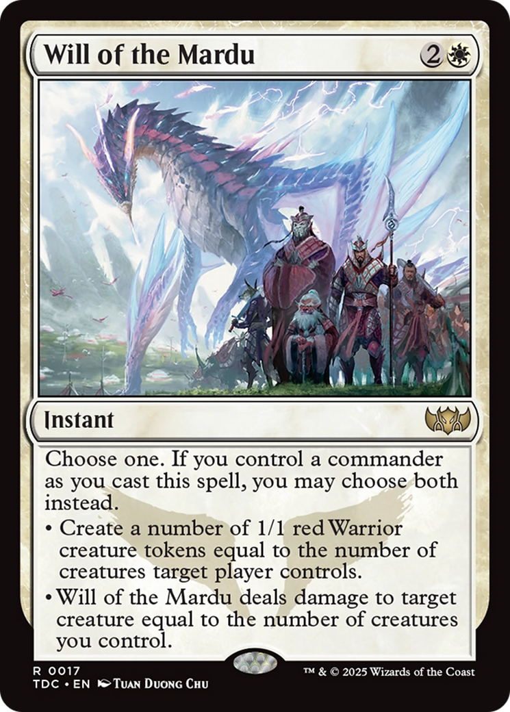 Will of the Mardu [Tarkir: Dragonstorm Commander] | Webway Games