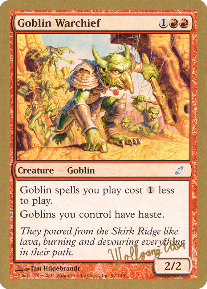 Goblin Warchief (Wolfgang Eder) [World Championship Decks 2003] | Webway Games