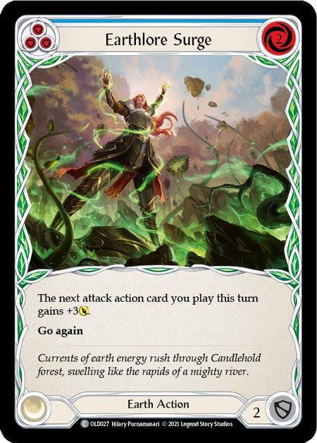 Earthlore Surge (Blue) [OLD027] (Tales of Aria Oldhim Blitz Deck)  1st Edition Normal | Webway Games