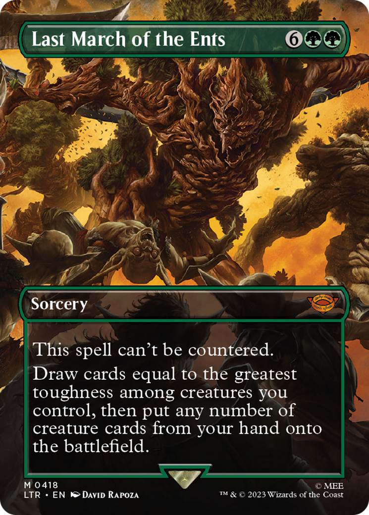 Last March of the Ents (Borderless Alternate Art) [The Lord of the Rings: Tales of Middle-Earth] | Webway Games