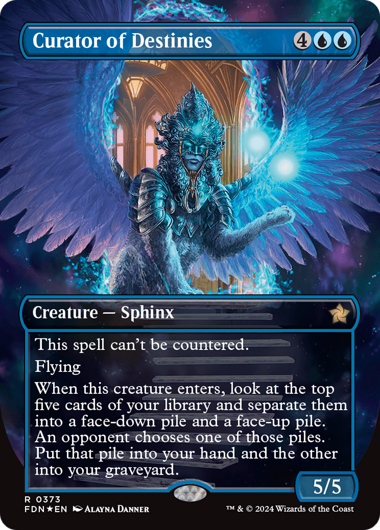 Curator of Destinies (Borderless) (Mana Foil) [Foundations] | Webway Games